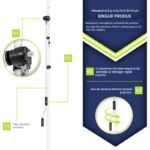 Marchiza copertina, 200 cm, inaltime reglabila, unghi de inclinare reglabil, rezistent la UV, alb/galben - imagine 4