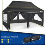 Pavilion de gradina/terasa,Tillvex, 6 pereti laterali, inaltime reglabila, 3x6m, antracit - imagine 5