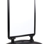 Panou publicitar dublu, prevazut cu 2 rame click, 115x64x35 cm, aluminiu, negru