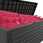 Cutie depozitare pentru terasa Casaria®, 280 L, plastic, negru, 119 x 46 x 57 cm - imagine 3