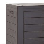 Cutie depozitare pentru terasa Casaria®, 280 L, plastic, maro, 119 x 46 x 57 cm - imagine 4