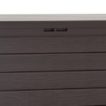 Cutie depozitare pentru terasa Casaria®, 280 L, plastic, maro, 119 x 46 x 57 cm - imagine 3