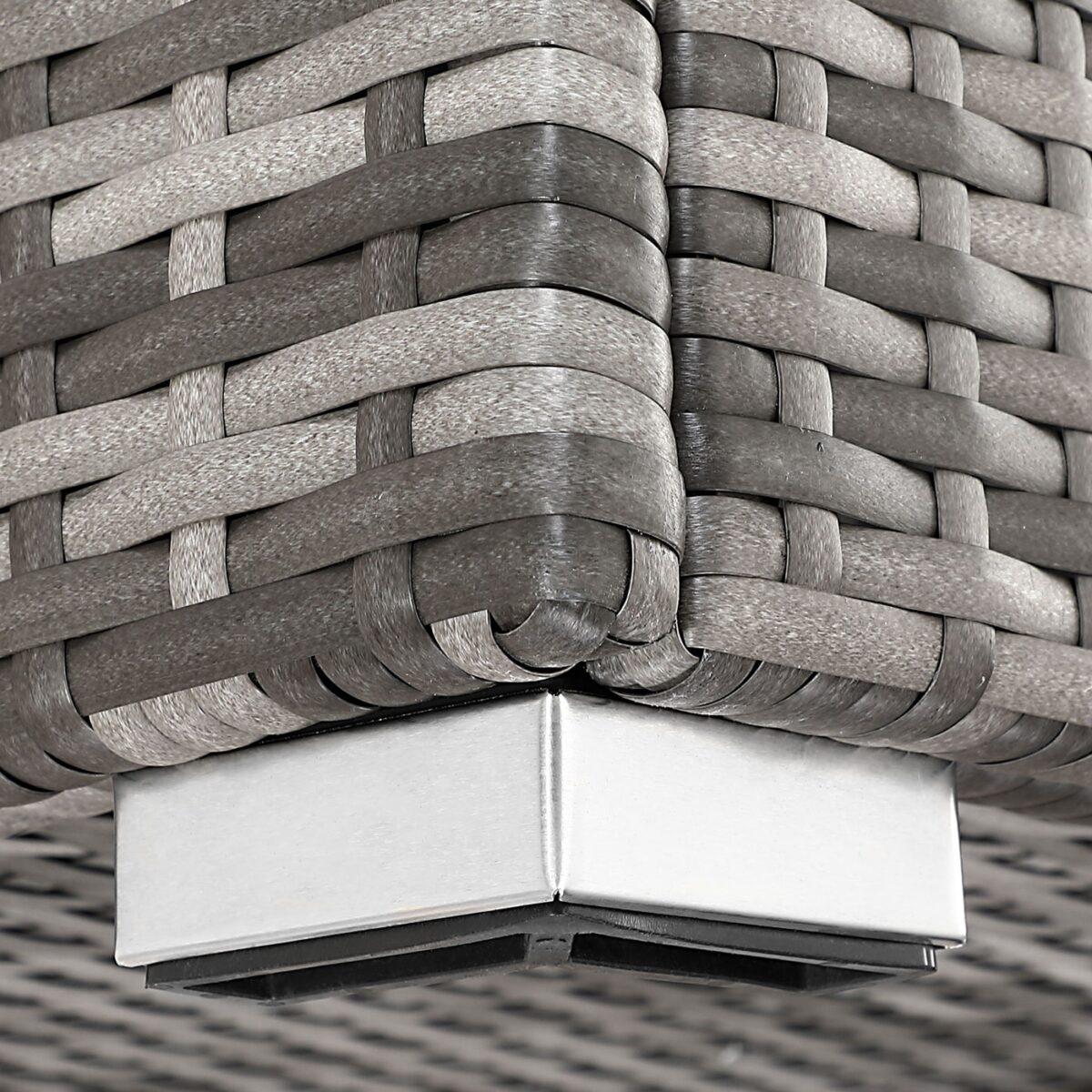 Lada depozitare pentru gradina si terasa Casaria®, poliratan, gri, 75 x 75 x 70 cm - imagine 8