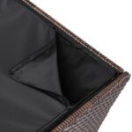 Lada depozitare pentru gradina si terasa Casaria®, poliratan, maro, 75 x 75 x 70 cm - imagine 8