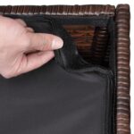Lada depozitare pentru gradina si terasa Casaria®, poliratan, maro, 75 x 75 x 70 cm - imagine 7