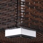 Lada depozitare pentru gradina si terasa Casaria®, poliratan, maro, 75 x 75 x 70 cm - imagine 6