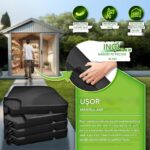 Suport pentru baza umbrela, greutati, 4 placi, umplere cu apa sau nisip 90 litri / 120 kg, negru, Tillvex - imagine 4