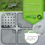 Suport pentru baza umbrela, greutati, 4 placi, umplere cu apa sau nisip 90 litri / 120 kg, gri, Tillvex - imagine 5