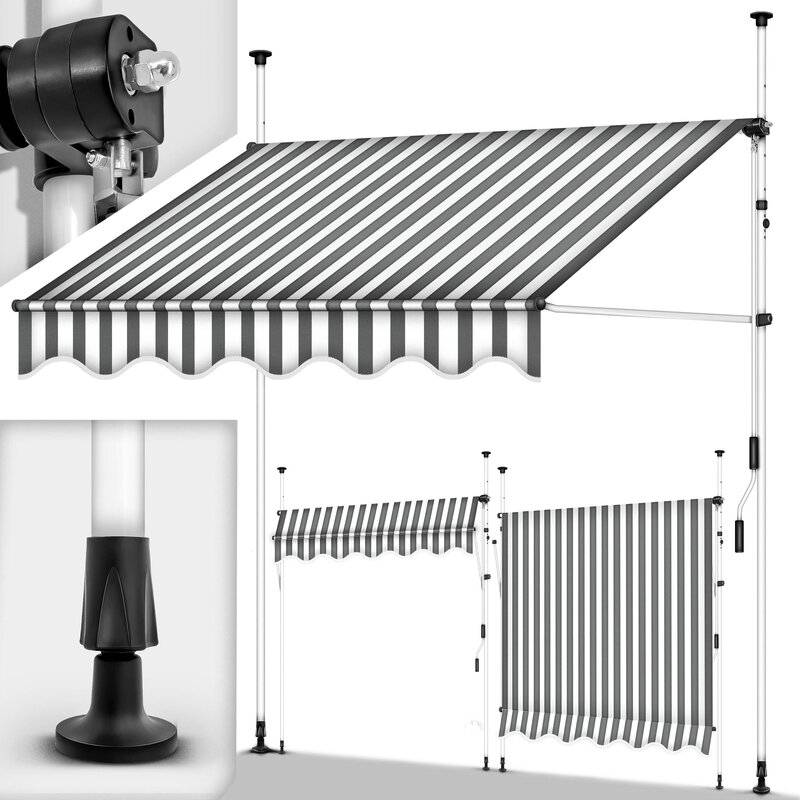 tillvex-balkonmarkise-150-cm-grau-weiss-gelenkarm-markise-klemmmarkise-sonnenmarkise-balkon-ohne-bohren