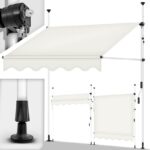 Marchiza copertina, 250 cm, inaltime reglabila, unghi de inclinare reglabil, rezistent la UV, crem