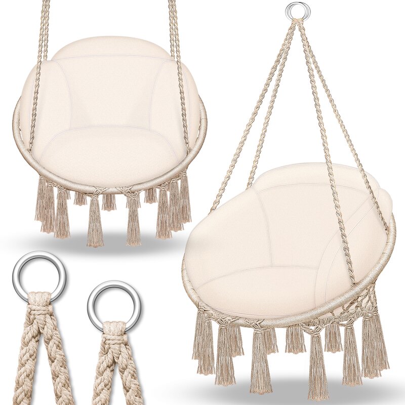 tillvex-haengesessel-beige-mit-grossem-kissen-200kg-zum-aufhaengen-haengestuhl-indoor-outdoor-haengekorb-wetterfest-schaukelkorb
