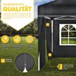 Pavilion de gradina/terasa, 2 pereti laterali, inaltime reglabila, 3x3m, antracit - imagine 6