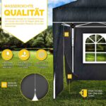 Pavilion de gradina/terasa, 4 pereti laterali, inaltime reglabila, 3x3m, antracit - imagine 6