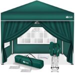Pavilion de gradina/terasa, 4 pereti laterali, inaltime reglabila, 3x3m, verde