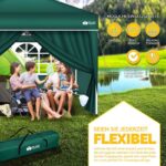 Pavilion de gradina/terasa, 4 pereti laterali, inaltime reglabila, 3x3m, verde - imagine 7