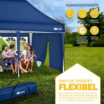 Pavilion de gradina/terasa,Tillvex, cu fermoar, 3 pereti laterali, inaltime reglabila, 3x6m, albastru - imagine 7
