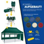 Pavilion de gradina/terasa,Tillvex, cu fermoar, 3 pereti laterali, inaltime reglabila, 3x6m, verde - imagine 5