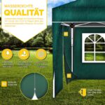 Pavilion de gradina/terasa,Tillvex, cu fermoar, 3 pereti laterali, inaltime reglabila, 3x6m, verde - imagine 6