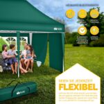 Pavilion de gradina/terasa,Tillvex, cu fermoar, 3 pereti laterali, inaltime reglabila, 3x6m, verde - imagine 8