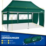 Pavilion de gradina/terasa,Tillvex, cu fermoar, 3 pereti laterali, inaltime reglabila, 3x6m, verde - imagine 9