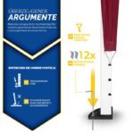 Pavilion de gradina/terasa, cu fermoar, 3 pereti laterali, inaltime reglabila, 3x6m, rosu - imagine 7