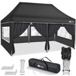 Pavilion de gradina/terasa,Tillvex, 6 pereti laterali, inaltime reglabila, 3x6m, antracit