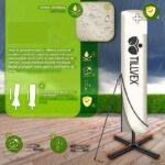 Umbrela de soare patrata, pentru gradina si terasa, Tillvex®, Ø 330 cm, inclinabila, protectie UV 50+, husa protectie, rotativa la 360°, cu manivela, crem - imagine 6