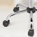Scaun de cosmetica hidraulic si rotativ cu spatar Casaria®, inaltime reglabila 63-73 cm, alb - imagine 7