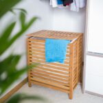 Cos de rufe din bambus, capacitate 100L, natur,  60 x 50,5 x 35,5 cm - imagine 3