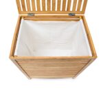 Cos de rufe din bambus, capacitate 100L, natur,  60 x 50,5 x 35,5 cm - imagine 4