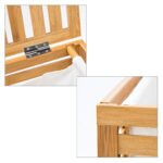 Cos de rufe din bambus, capacitate 100L, natur,  60 x 50,5 x 35,5 cm - imagine 7