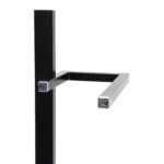 Suport hartie igienica cu perie de toaleta, negru mat, Relaxdays - imagine 3