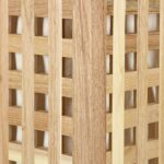 Cos de rufe din lemn, 2 compartimente, natur, 68,1 x 87,9 x 46,1 cm - imagine 8