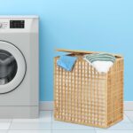 Cos de rufe din bambus, capacitate 48L, 62 x 56 x 35 cm - imagine 4