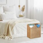 Cos de rufe din bambus, capacitate 48L, 62 x 56 x 35 cm - imagine 6
