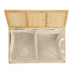 Cos de rufe din bambus, capacitate 48L, 62 x 56 x 35 cm - imagine 7