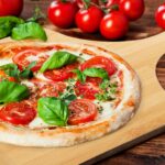 Platou din bambus, cu maner, pentru servire pizza/aperitiv, 1,5 x 45 x 30 cm - imagine 6