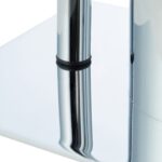 Suport hartie igienica din otel si lemn, perie toaleta, H 90 cm, Relaxdays - imagine 5