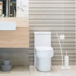 Suport alb pentru hartie igienica si perie de toaleta, otel, 78 x 29 x 20 cm - imagine 3