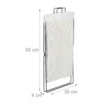 Cos de rufe din bambus, capacitate 40L, alb, 61 x 38 x 22 cm - imagine 6