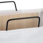 Cos de rufe din bambus, capacitate 40L, alb, 61 x 38 x 22 cm - imagine 8