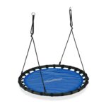 Leagan pentru copii si adulti, tip cuib, diametrul 120 cm, albastru, Relaxdays