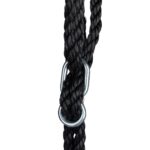 Leagan copii si adulti, tip cuib cu plasa, ⌀ 120 cm, negru, Relaxdays - imagine 7