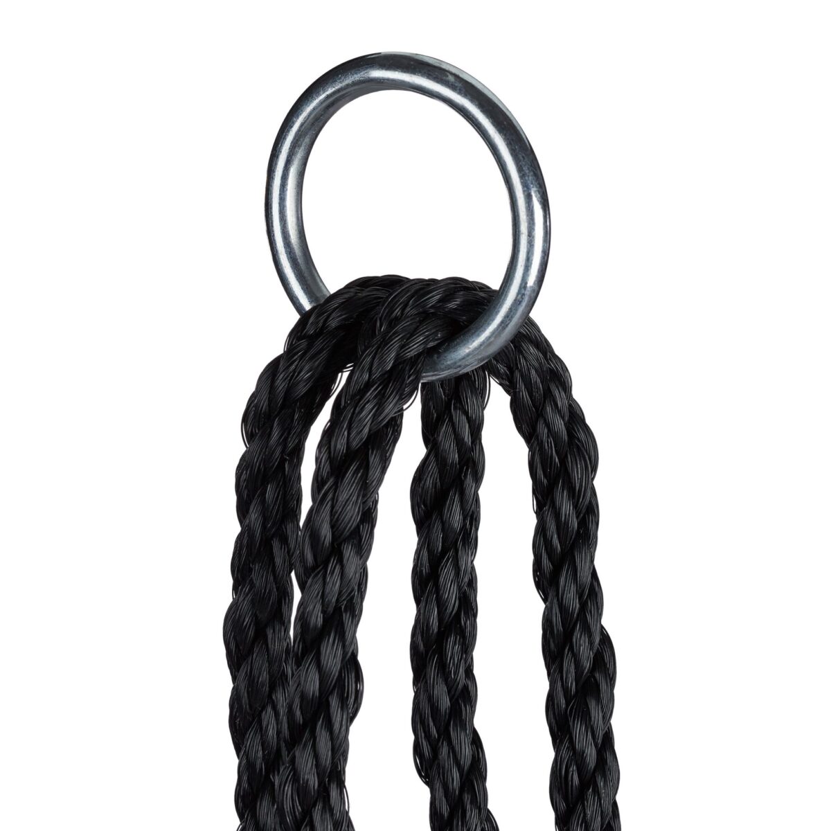 Leagan copii si adulti, tip cuib cu plasa, ⌀ 120 cm, negru, Relaxdays - imagine 8
