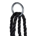 Leagan copii si adulti, tip cuib cu plasa, ⌀ 120 cm, negru, Relaxdays - imagine 8
