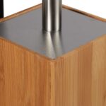 Set de toaleta din bambus si metal, suport hartie igienica si perie toaleta, Relaxdays - imagine 5