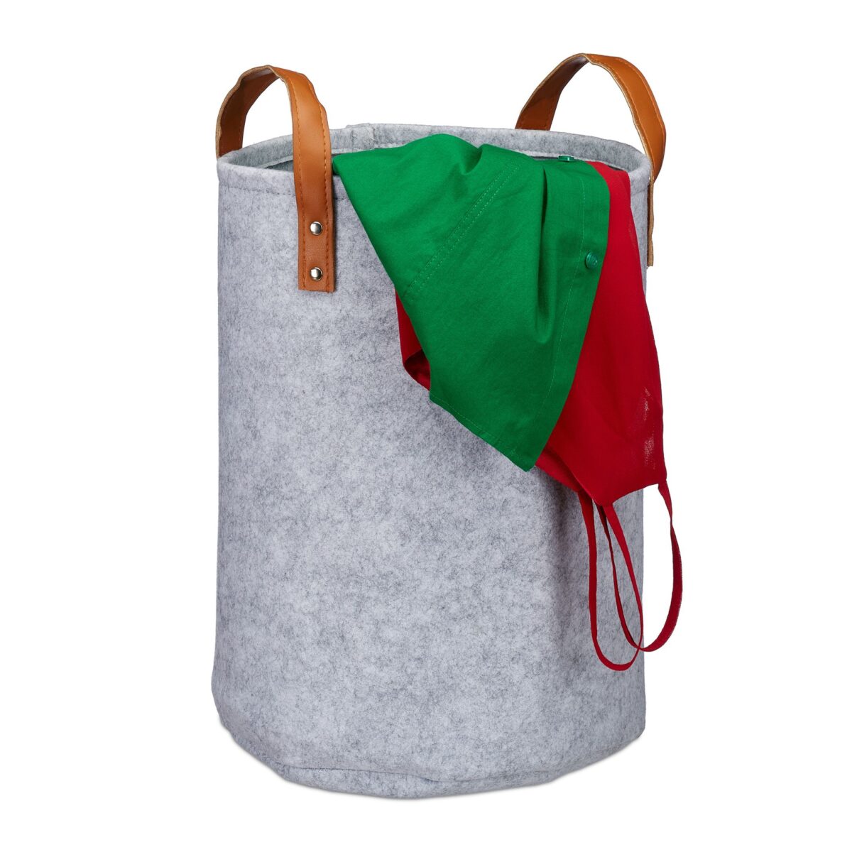 Cos de rufe, 45 x 30 cm, capacitate 28L, gri - imagine 3