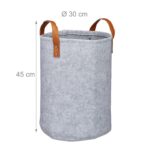 Cos de rufe, 45 x 30 cm, capacitate 28L, gri - imagine 5