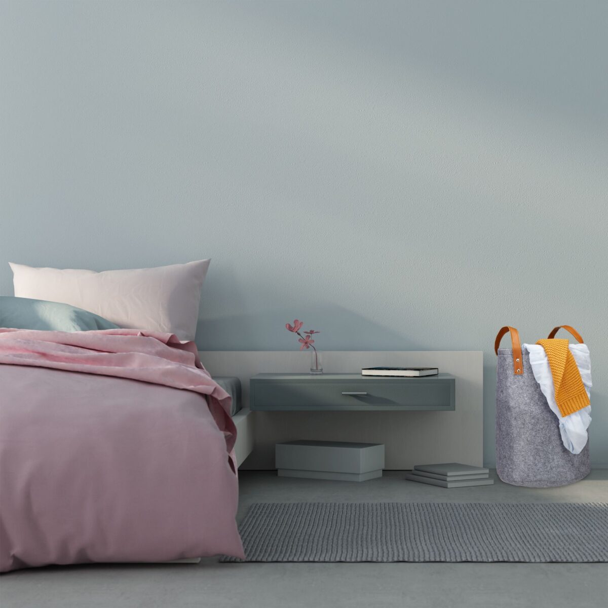 Cos de rufe, 45 x 30 cm, capacitate 28L, gri - imagine 6