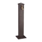 Cismea de gradina cu robinet, aluminiu, 91 cm, maro